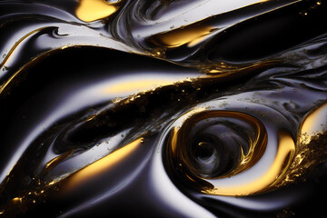 An amazing black background. Inky Noir. The Enigmatic Beauty of Black Liquid. Generative AI