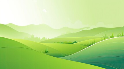 Obraz premium Abstract organic green lines as wallpaper background illustration, Generative AI