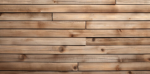 Obraz premium A close up picture of some wood planks in neutral wood, in the style of high detailed - wood background panorama banner long, seamless pattern