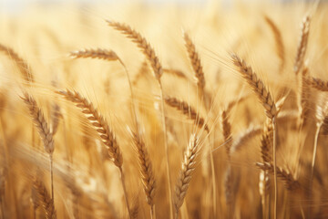 Golden ripe wheat field in summer