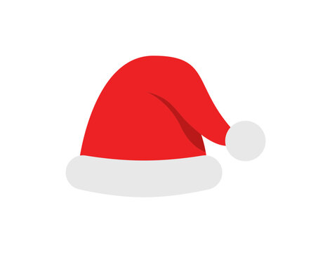 Christmas hat icon. Santa hat illustration.