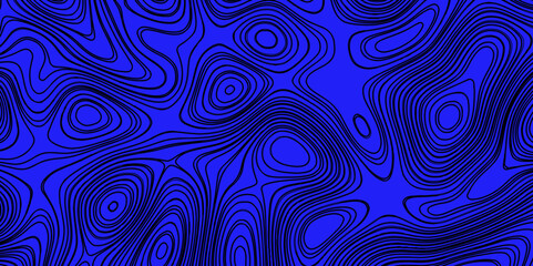  Vintage contour mapping of maps. Ocean topographic line map blue curvy wave interior design, coffeeshop Industries painting template for fabric and clothing screen printing or art texture products.