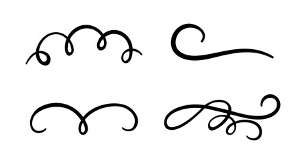 Calligraphic swirl flourish