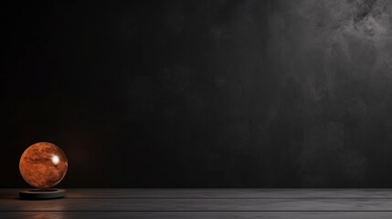 Empty dark abstract cement wall and studio room with smoke float up interior texture for display products wall background, Generative Ai