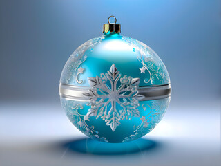 Luxury Christmas tree balls in rich colors for the Christmas decoration. Turquoise, silver, blue