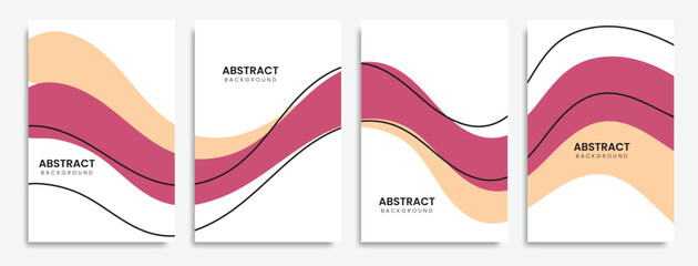 Obraz premium Vector abstract background design. modern abstract cover set, minimal background for cover, flyer, brochure and poster. modern abstract story and social media post design.