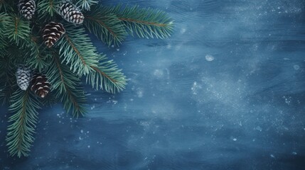 Fototapeta na wymiar Christmas background with Christmas tree and decor