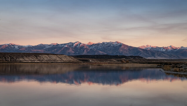 Ruby Red Mountains Reflections in Nevada