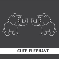 Cute Elephant Vector Creative Concept: Adorable Giant Playfulness 