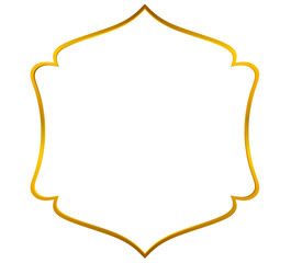 Aesthetic Islamic gold frame