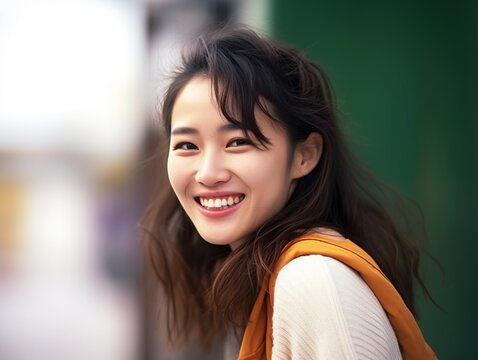 young smiling asian woman