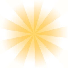 Transparent Sun ray background. Radial beam sunrise or sunset light retro design illustration. Light sunburst glowing background. 