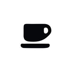 Mug cup icon. Simple style coffee company poster background symbol. Mug cup brand logo design element. Mug cup t-shirt printing. Vector for sticker.