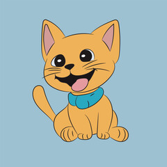 cat illustration character pretty funny sticker