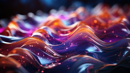 fire and smoke, abstract futuristic wave, bokeh lights. Ai Generative