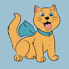 cat illustration character pretty funny sticker
