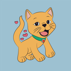 cat illustration character pretty funny sticker