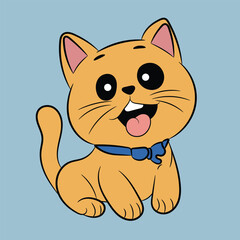 cat illustration character pretty funny sticker
