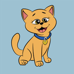 cat illustration character pretty funny sticker