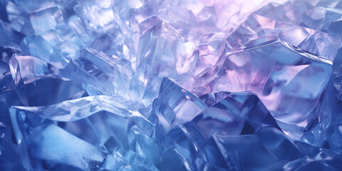 Ice or crystal structure texture background. ai generative