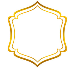 Aesthetic Islamic gold frame