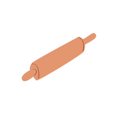 Rolling pin, vector illustration of a rolling pin