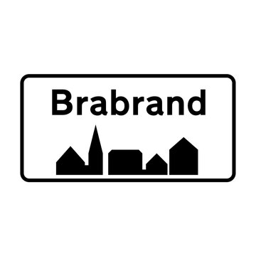 Brabrand area road sign in Denmark