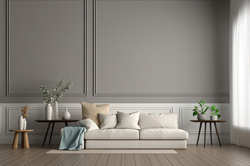 beautiful, contemporary minimalistic livingroom, dining room, sofa, plant, decor, decoration