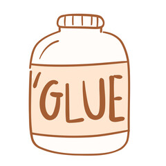 office color stationaries_glue_bottle_vector