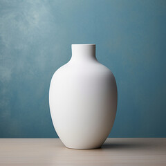 Fotografia de estilo mockup con detalle y textura de jaron ceramico de tonos claros y pared neutra