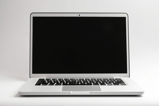 laptop with white screen. place for text. generative ai