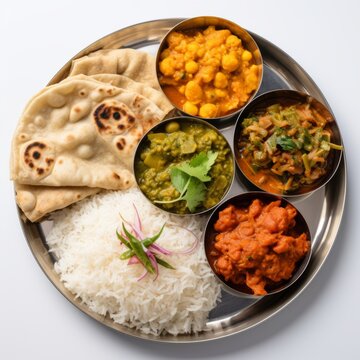 Satellite view of Indian food dish