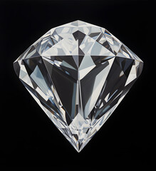 a bright diamond on a dark background