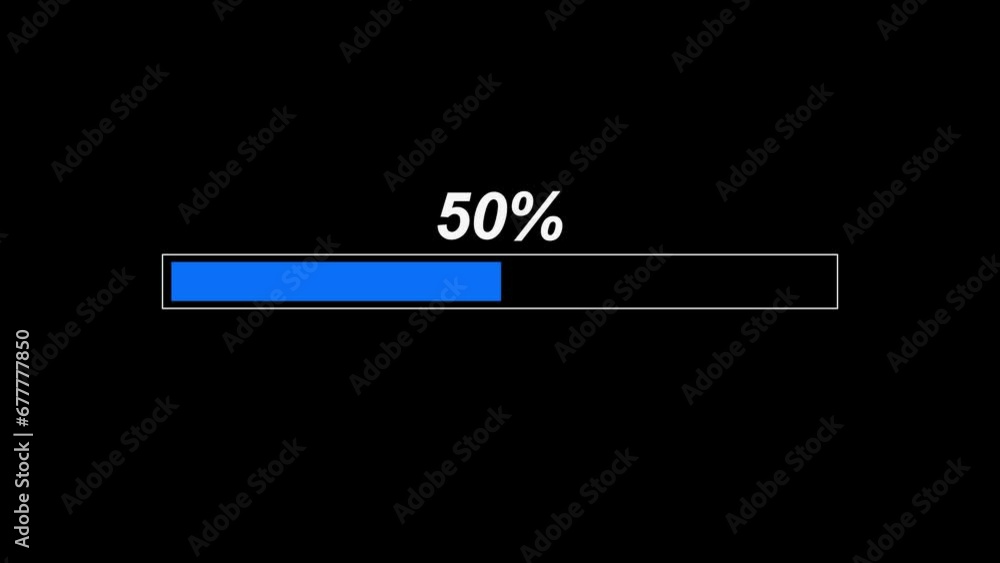 Aufkleber waiting loading progress bar animated in 4k.