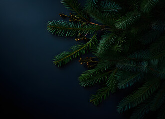 Fototapeta na wymiar close up image of a christmas fir tree branch 