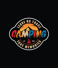Camping T-shirt Design Vector