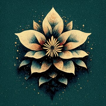 flower on black background