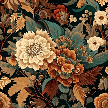 seamless pattern with flowers