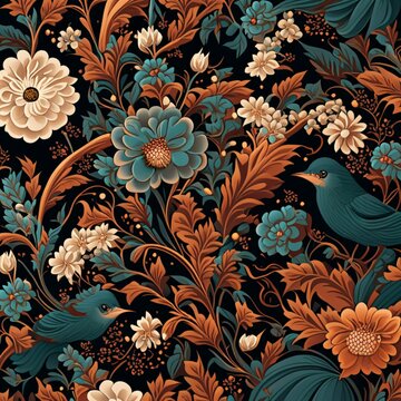 seamless pattern with birds