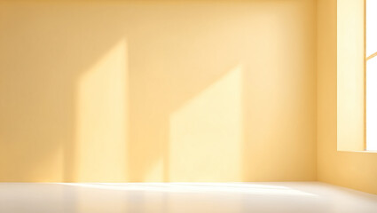 A minimalistic abstract light yellow color background designed for product presentation.