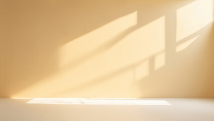 A minimalistic abstract light yellow color background designed for product presentation.