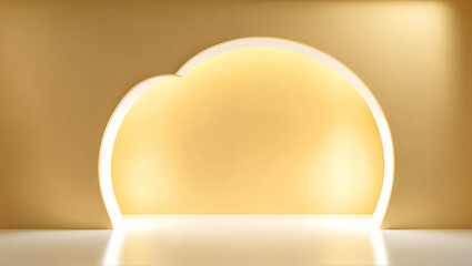 A minimalistic abstract light yellow color background designed for product presentation.