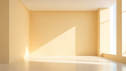 A minimalistic abstract light yellow color background designed for product presentation.