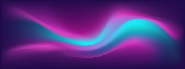 Trendy waves Fluid Blurred Gradient Background. Abstraction purple and blue Background.