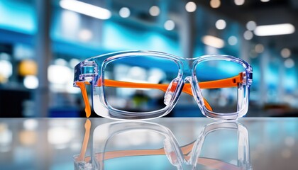 Stylish Eyewear on a Wooden Table