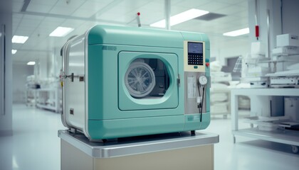 Fototapeta premium The Enigmatic Contraption: A Mysterious Machine Concealed Within the Confines of a Room