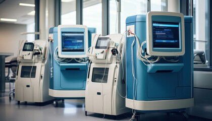 A Collection of Medical Equipment in a Serene Hospital Room