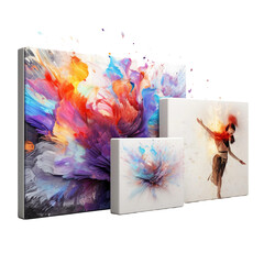Custom Canvas Prints Collection on Transparent Background