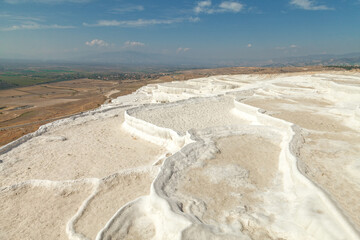 Pamukkale terraces, no water.