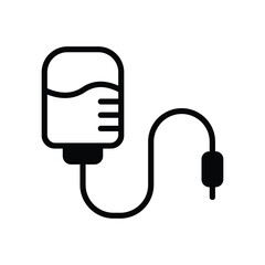 Infusion icon isolate white background vector stock illustration.